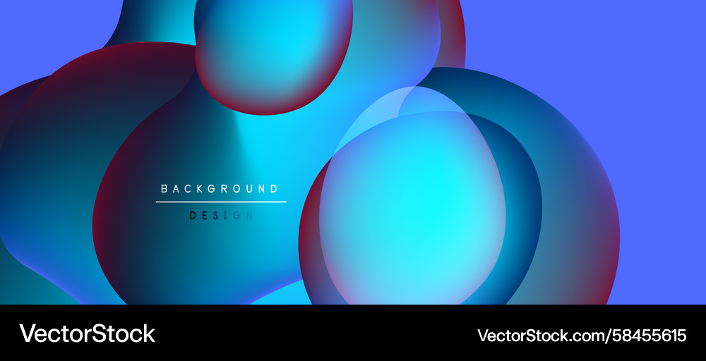 Abstract fluid shapes overlap creating vibrant Abstract fluid shapes overlap creating vibrant Vector Image