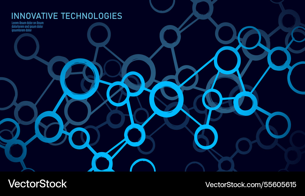 Abstract molecular structure network Abstract molecular structure network vector image