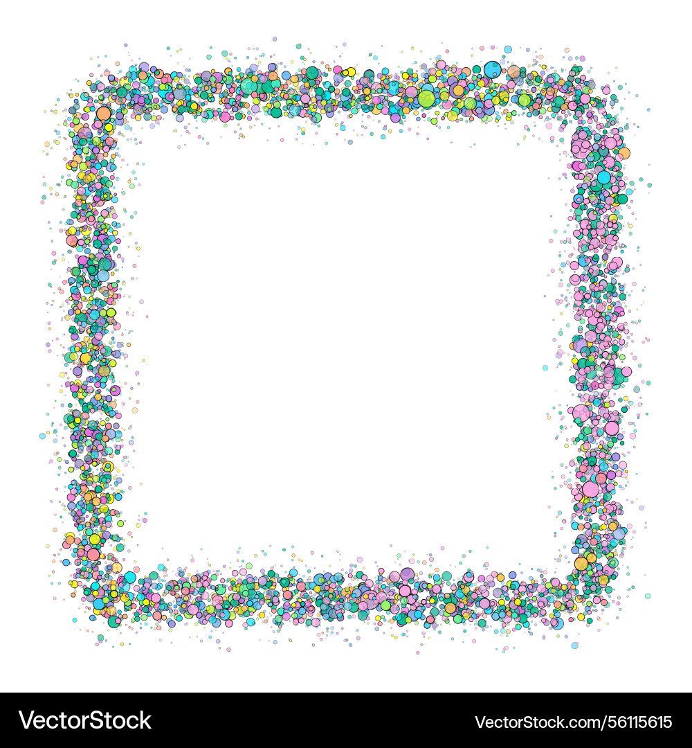 Abstract square frame of colorful sparkling dots Abstract square frame of colorful sparkling dots vector image