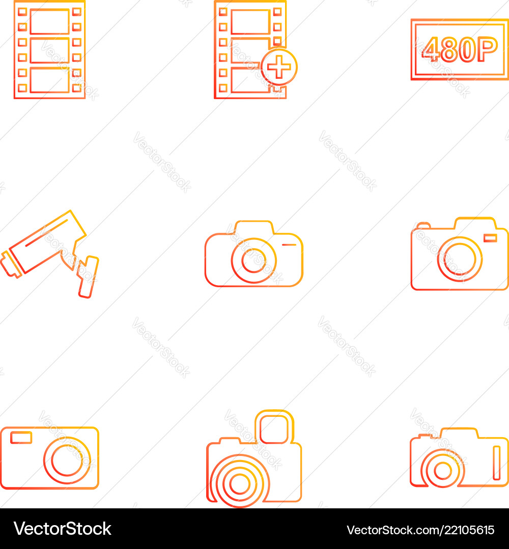 Camera recorder capture click photography Vector Image