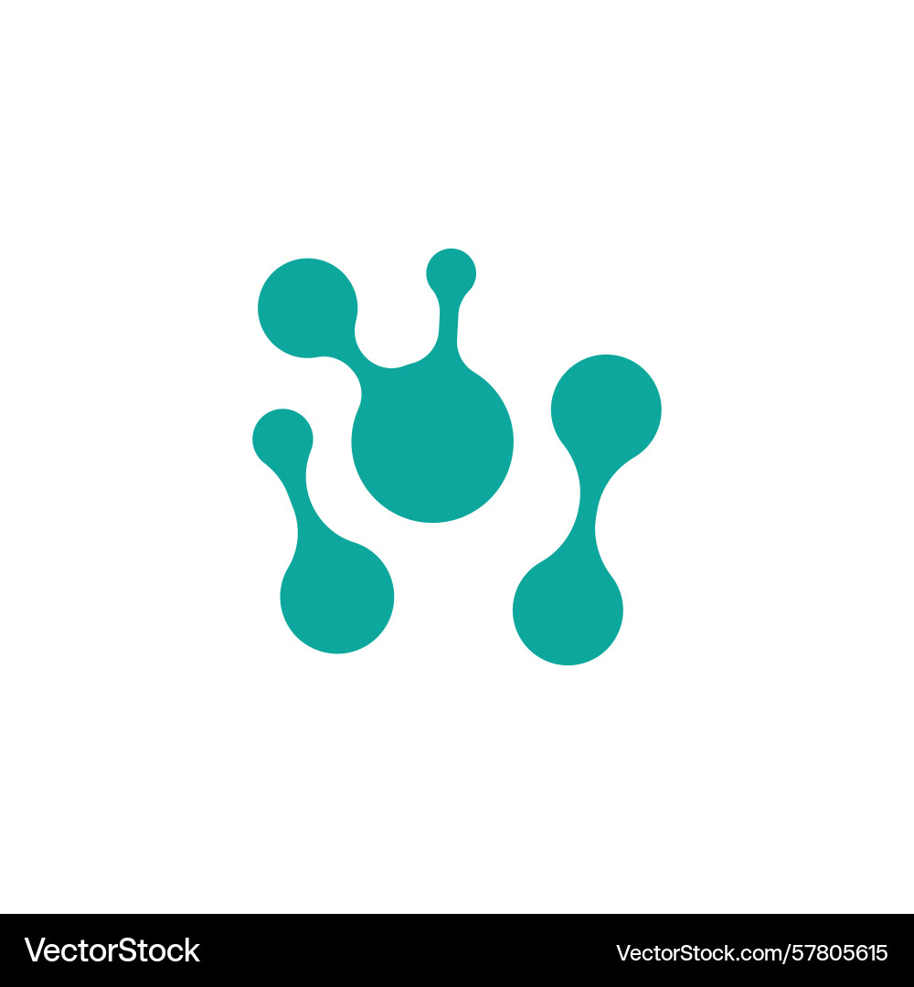 Cell neuron technology logo design data simple Vector Image