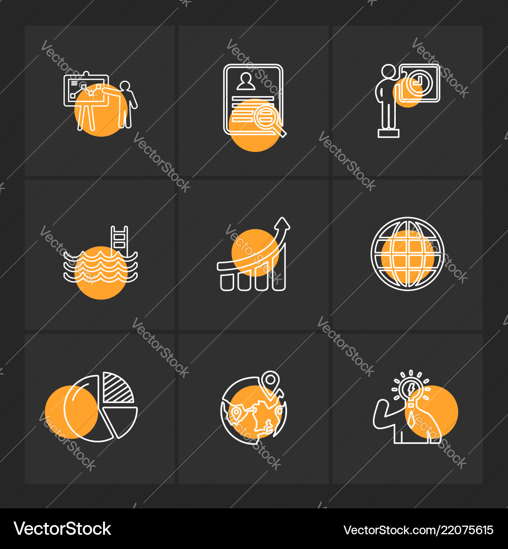 Chart graph percentage navigation share eps Vector Image