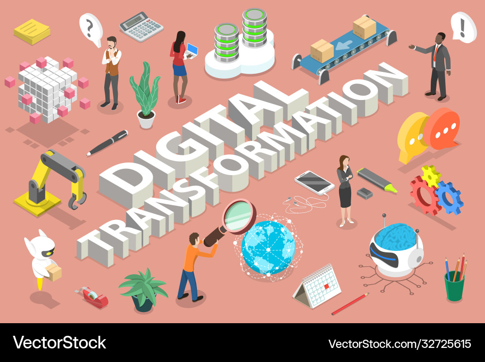 Digital Transformation Concepts Vector Image