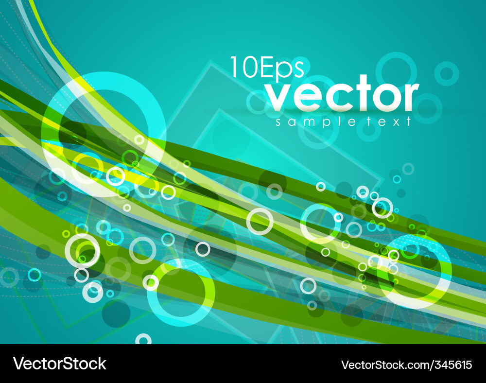 Dynamic Aqua Background with Flowing Shapes Vector Image