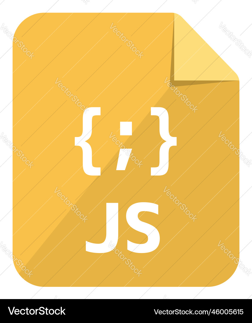 Javascript icon major programming language Vector Image