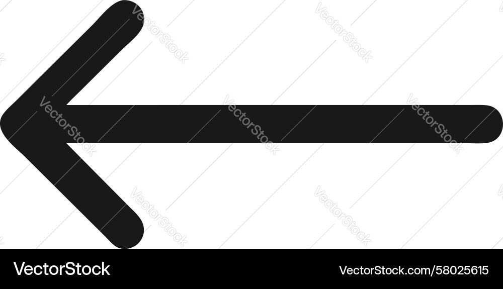 Left Arrow Icon - UI Navigation Vector Image