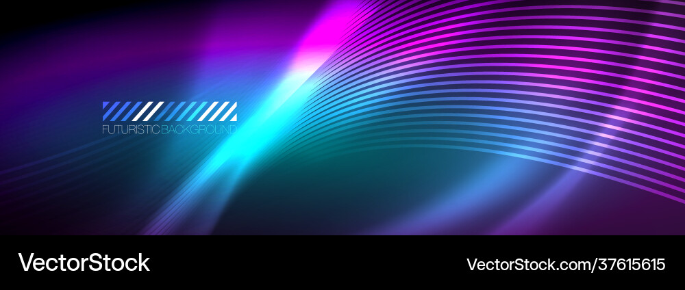 Neon Dynamic Abstract Background vector image