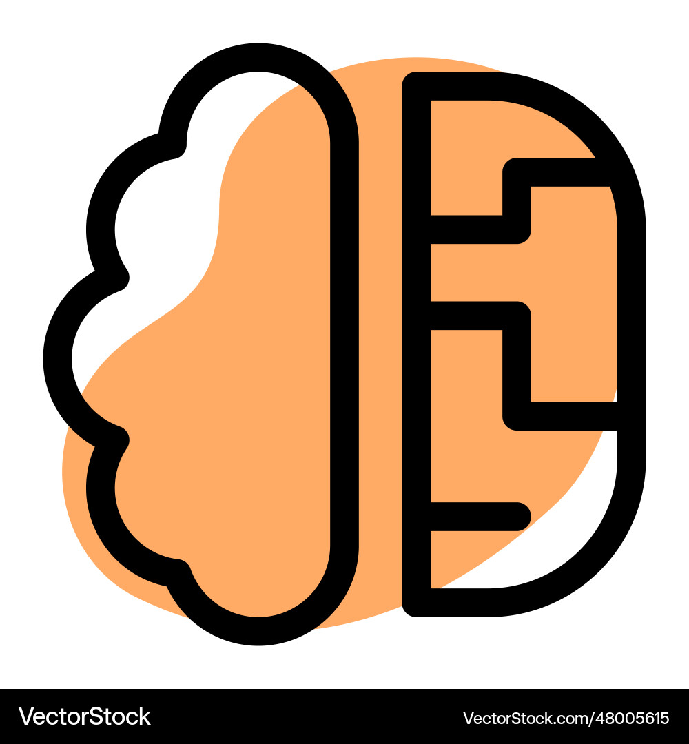 Smart brain a programmed software in cyberspace Vector Image