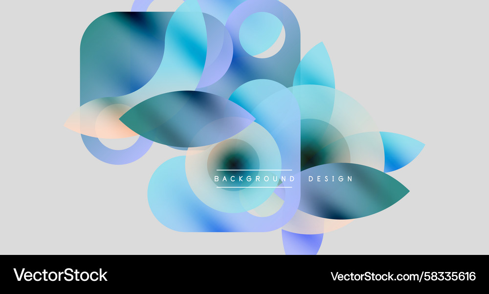 Abstract fluid shapes overlap creating soft color Abstract fluid shapes overlap creating soft color Vector Image