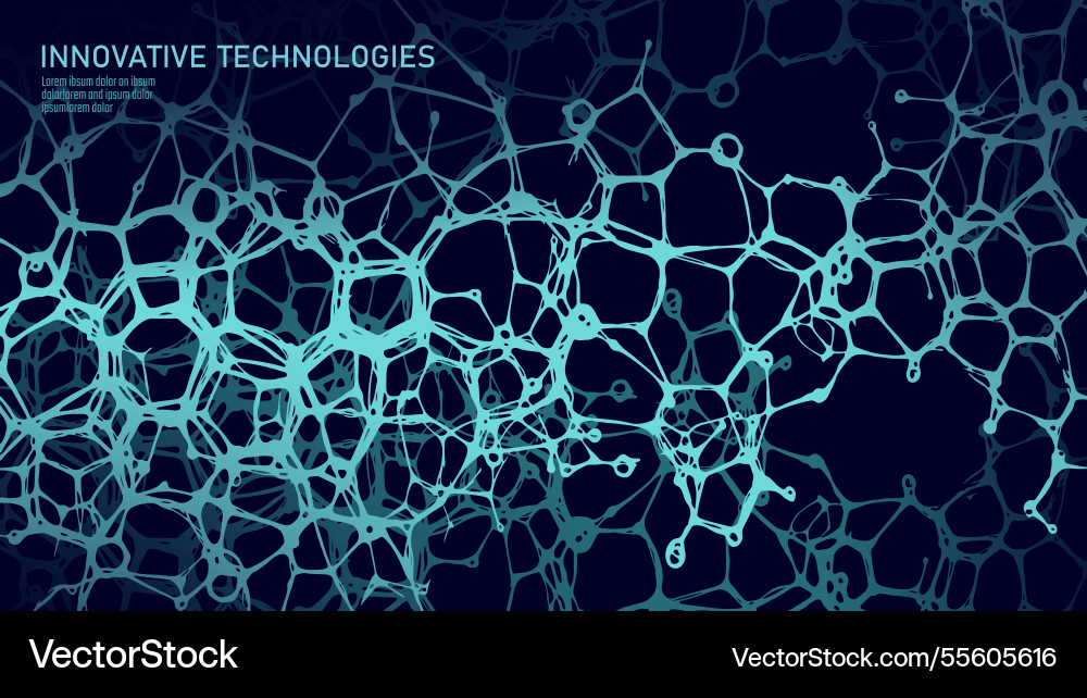 Abstract molecular network structure Abstract molecular network structure vector image