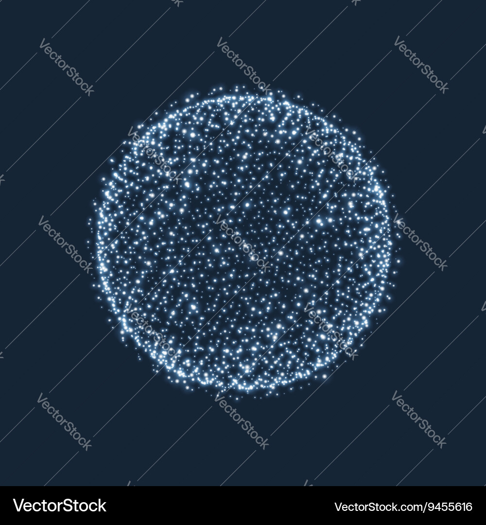 Abstract Point Globe Network Vector Image
