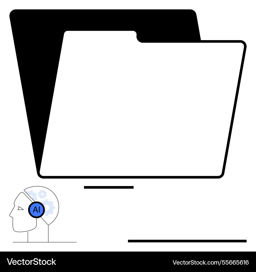 Ai integration with file management and data Ai integration with file management and data vector image