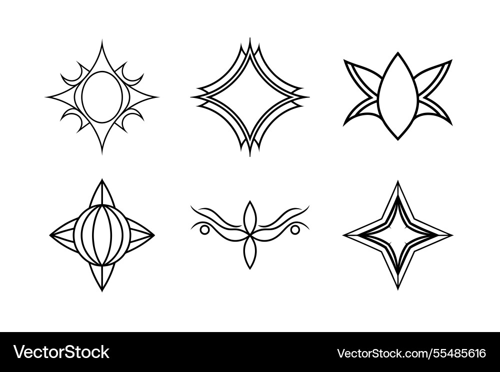 Artistic vignettes elements for decoration Artistic vignettes elements for decoration vector image