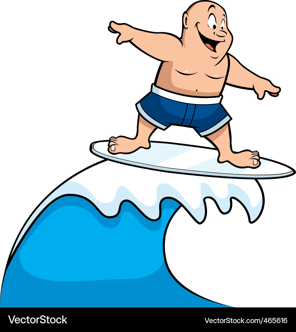 Cartoon Surfer Dude Vektorbild