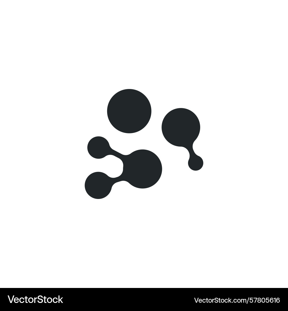 Cell neuron technology logo design data simple Vector Image