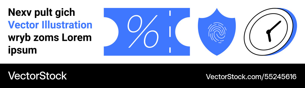 Digital elements featuring percent symbol secure Digital elements featuring percent symbol secure vector image