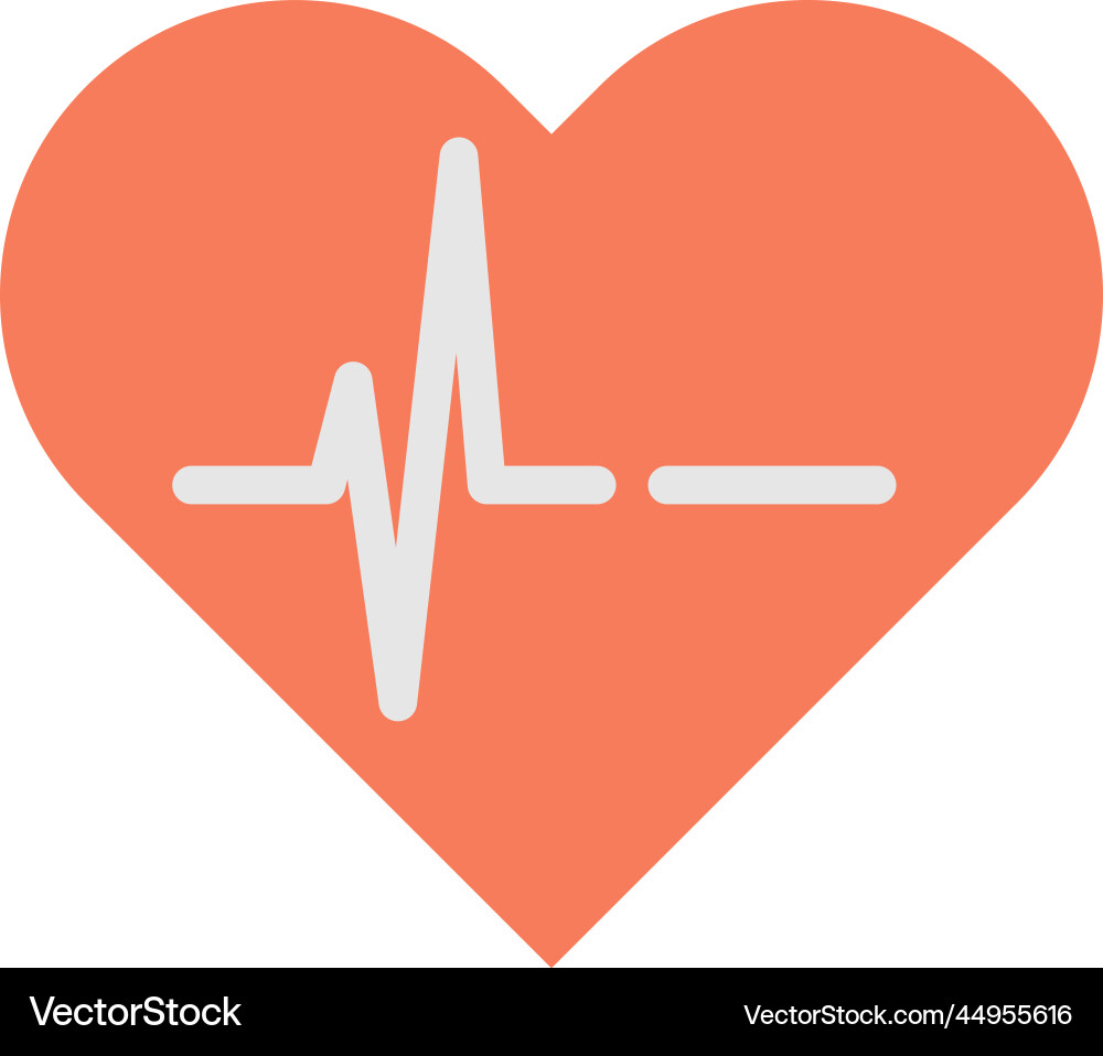 Heart and pulse in minimal style Heart and pulse in minimal style Vector Image