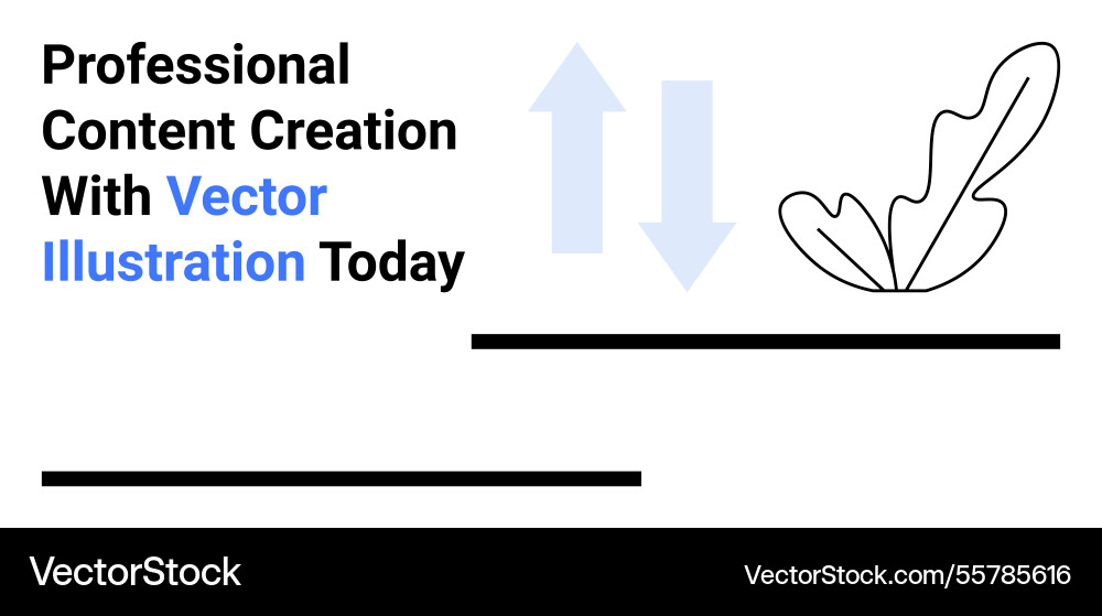 Professional content creation message Vector Image