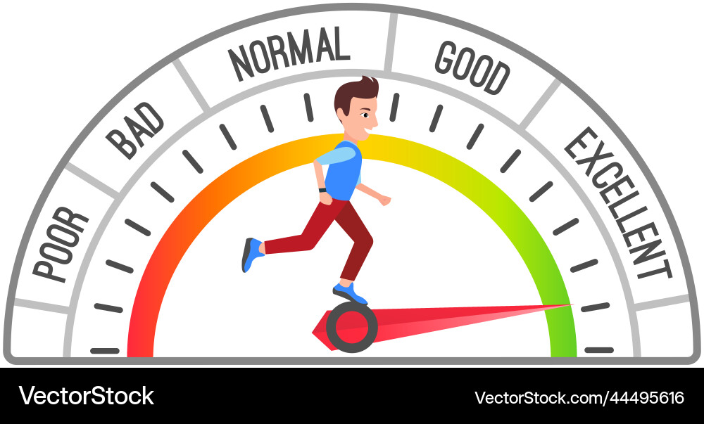 Running person and scale from poor speed Running person and scale from poor speed Vector Image