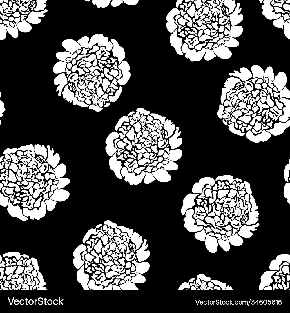 Seamless pattern with peonys Seamless pattern with peonys Vector Image