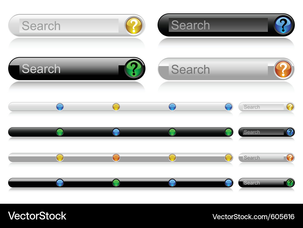 Web navigation templates 8 Vector Image
