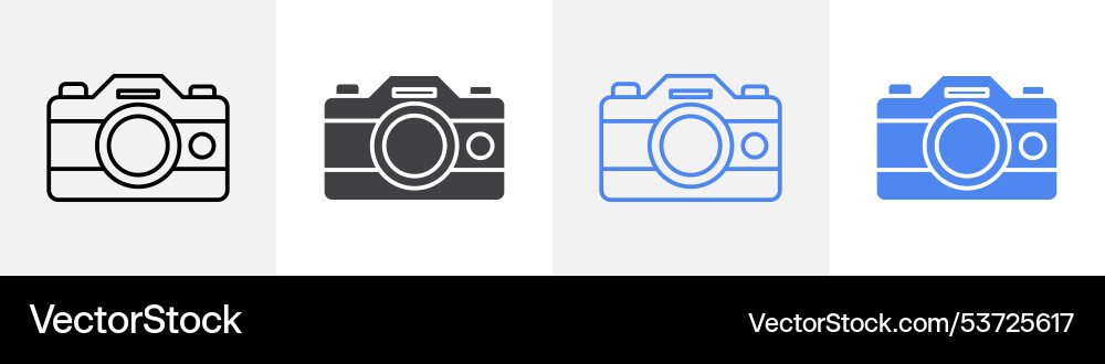 Camera icon set use for web Vector Image