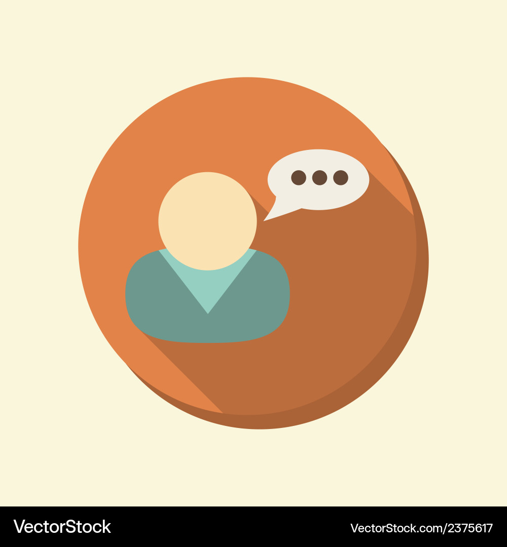 Flat web icon character avatar dialogue Vector Image