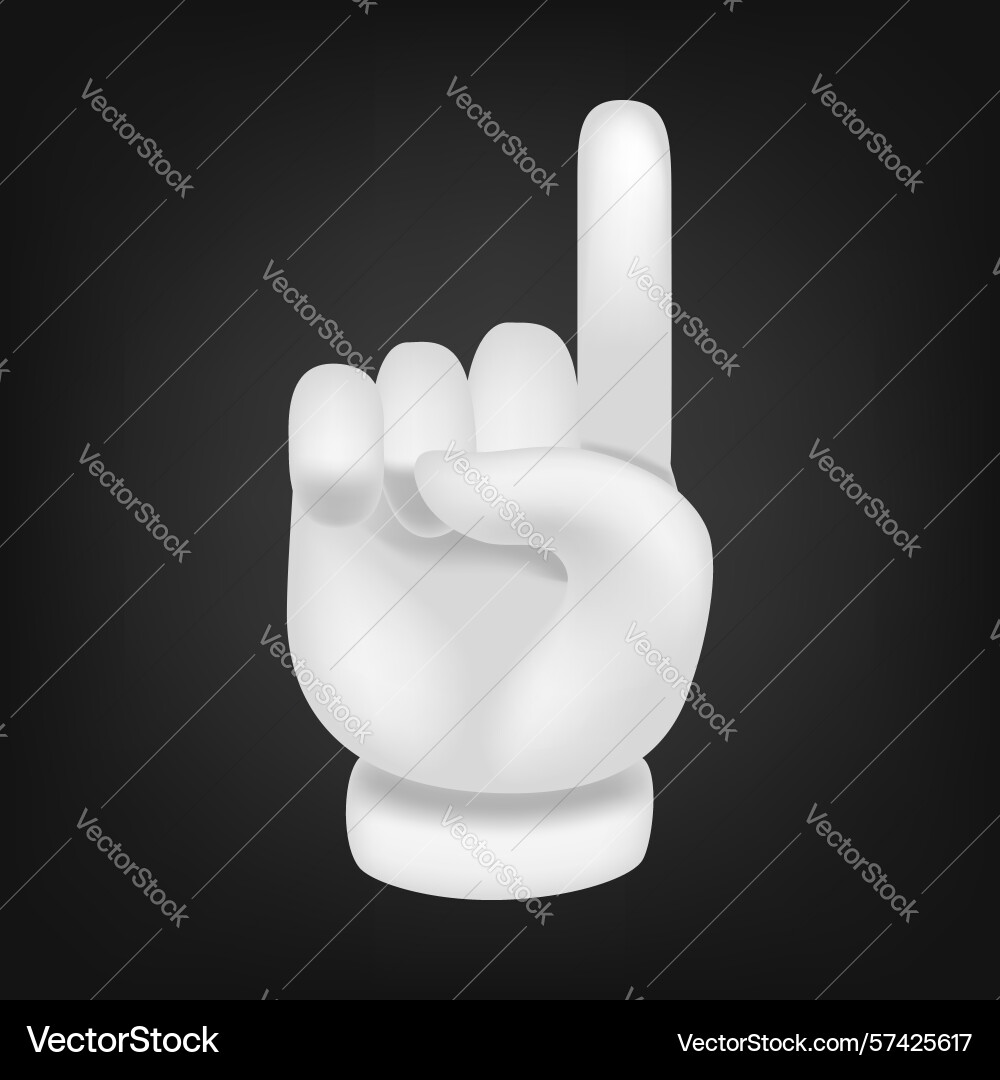 Index pointing up hand cartoon Vector Image