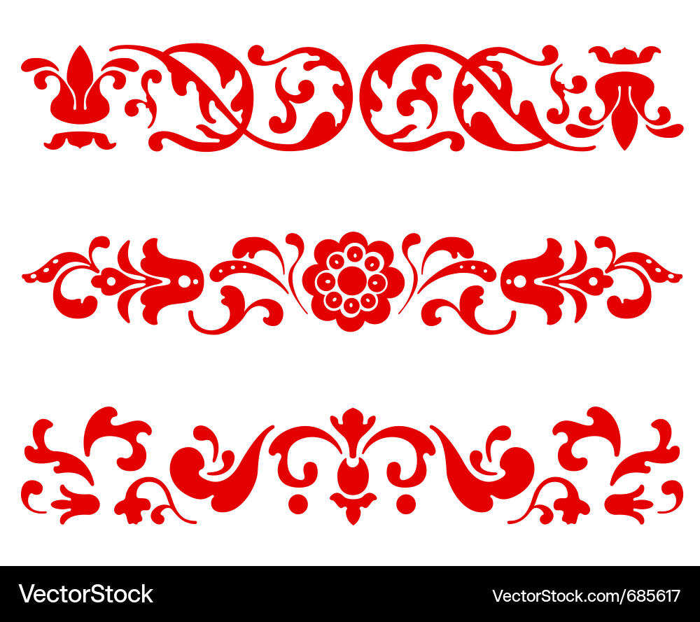 Russian Floral Ornament vector image