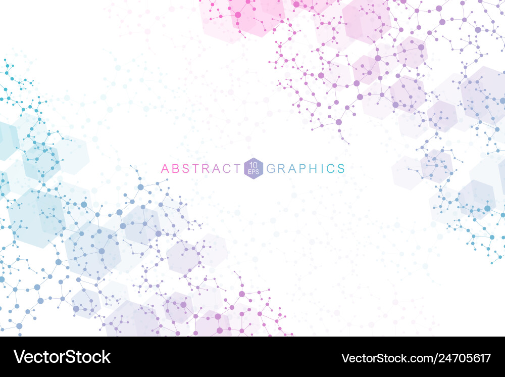 Science network pattern connecting lines and dots Vector Image