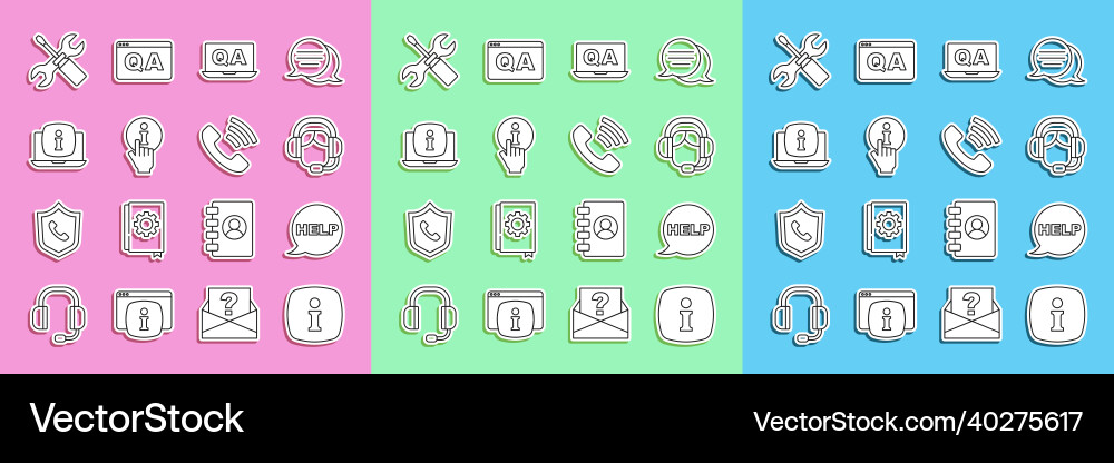 Set line information speech bubble with text help Vector Image
