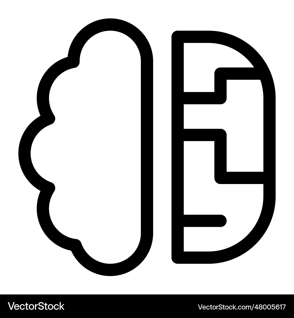 Smart brain a programmed software in cyberspace Vector Image