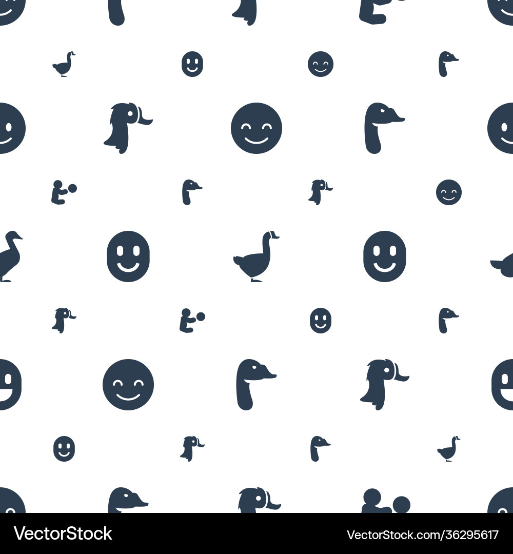 Smiling icons pattern seamless white background Vector Image