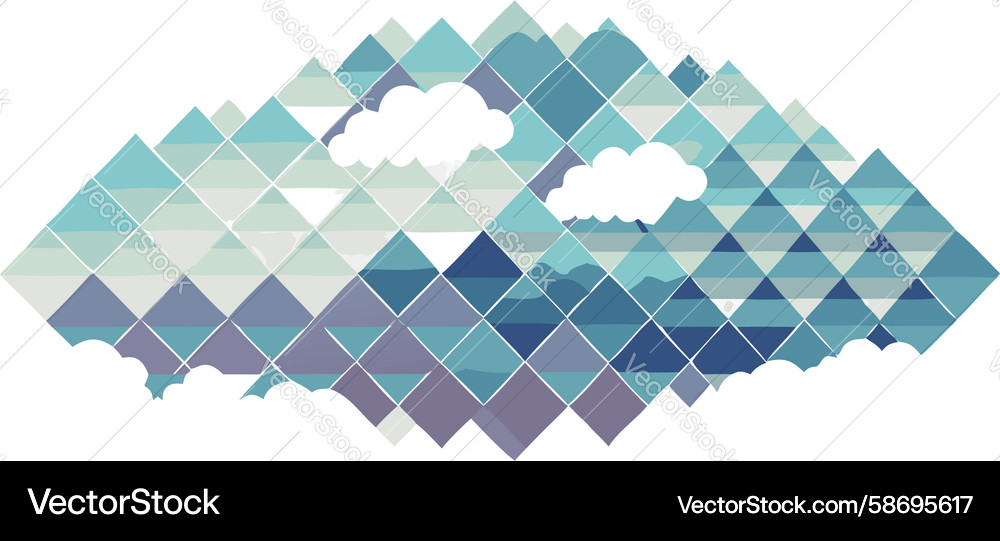 Subtle Diamond Cloud Pattern Vector Image