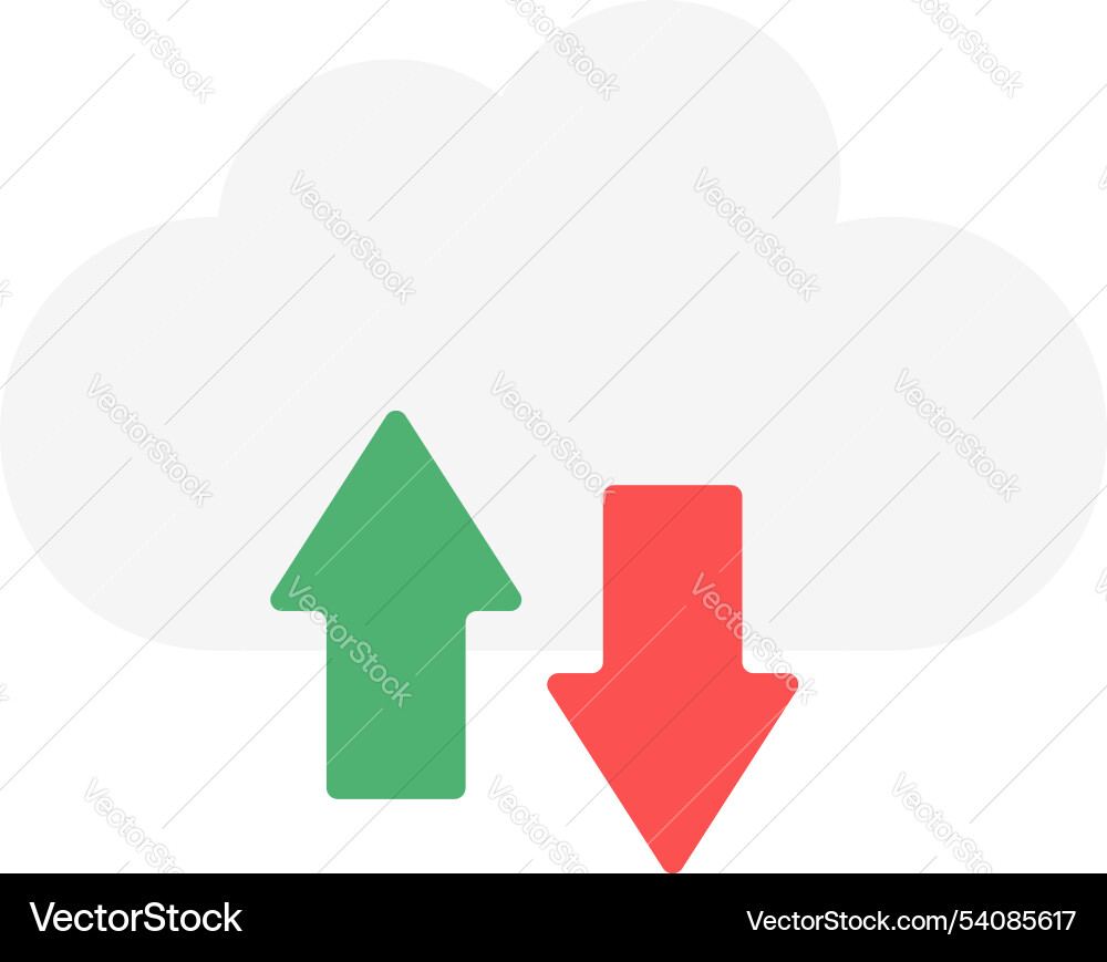 This icon depicts cloud data uploading Vector Image