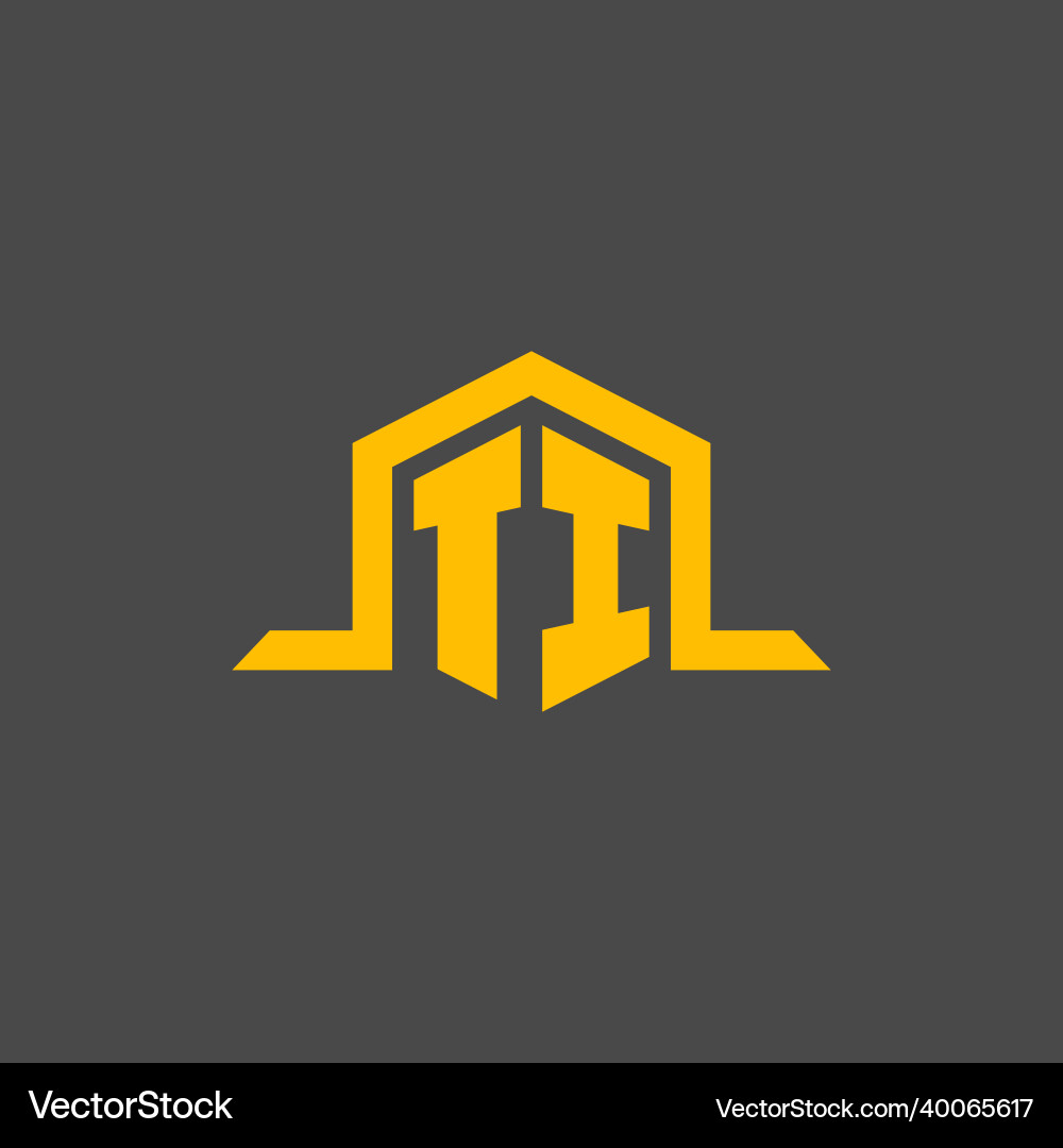 Ti monogram initial logo with hexagon style design Vector Image