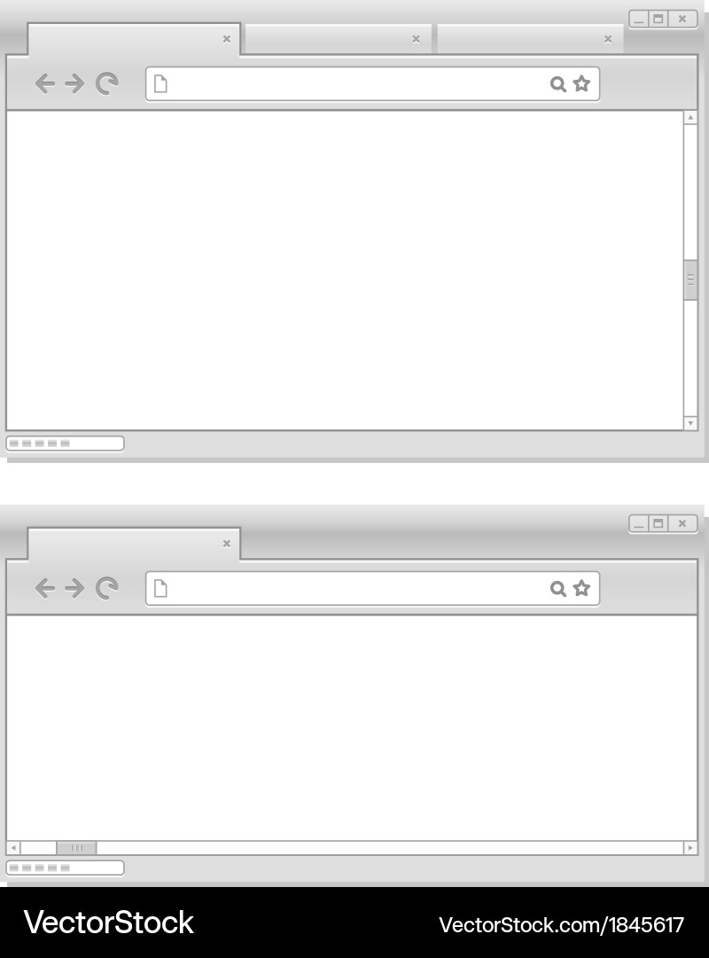 Web Browser Window Mockup vector image