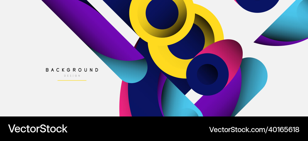 Abstract background minimal geometric circles Vector Image
