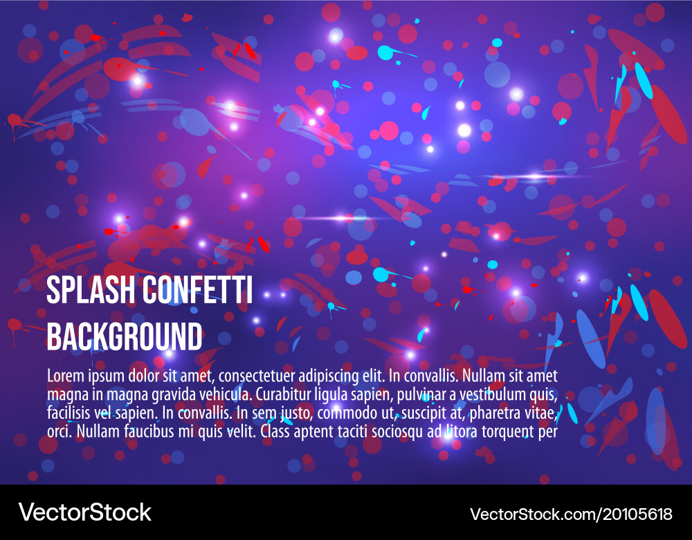 Abstract background with splash and glitter Vector Image
