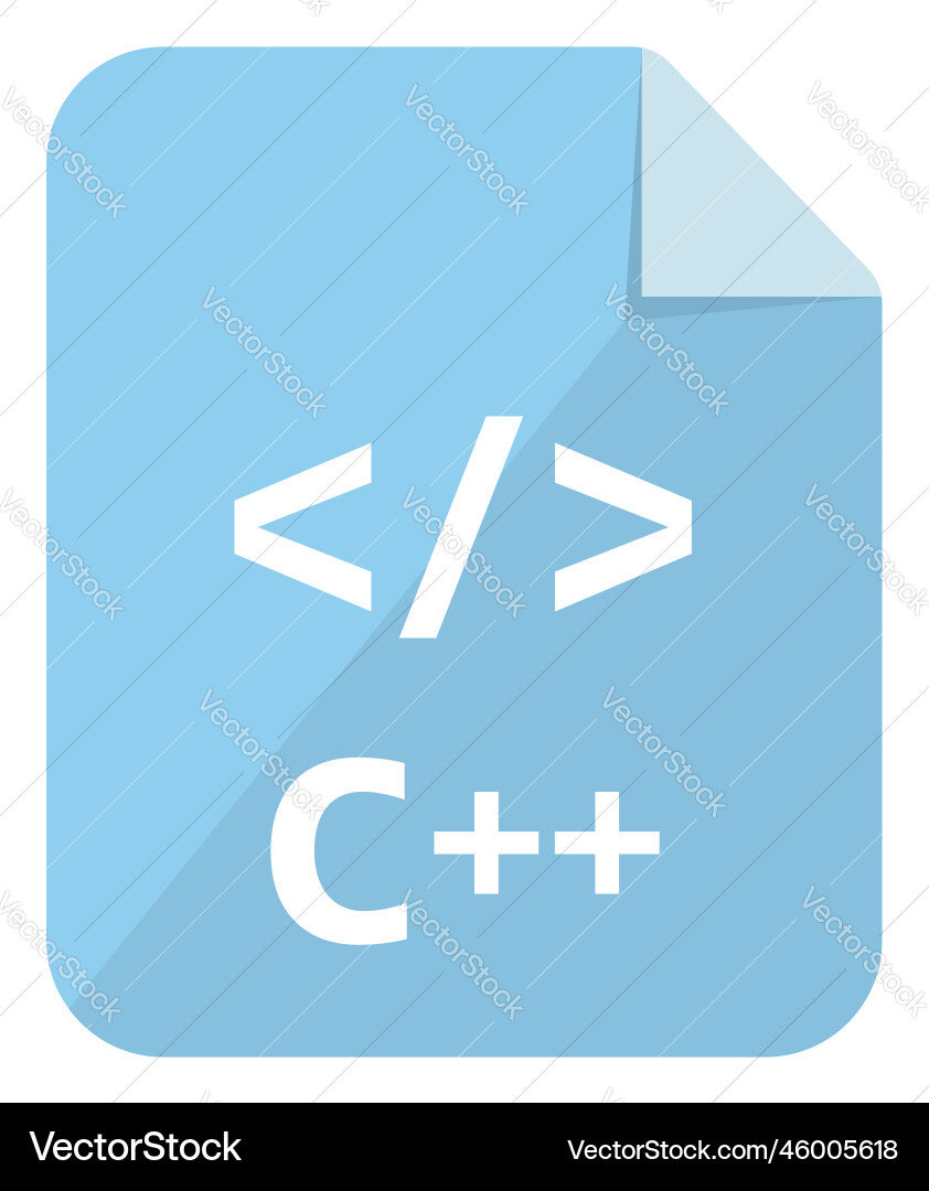 C icon major programming language color Vector Image