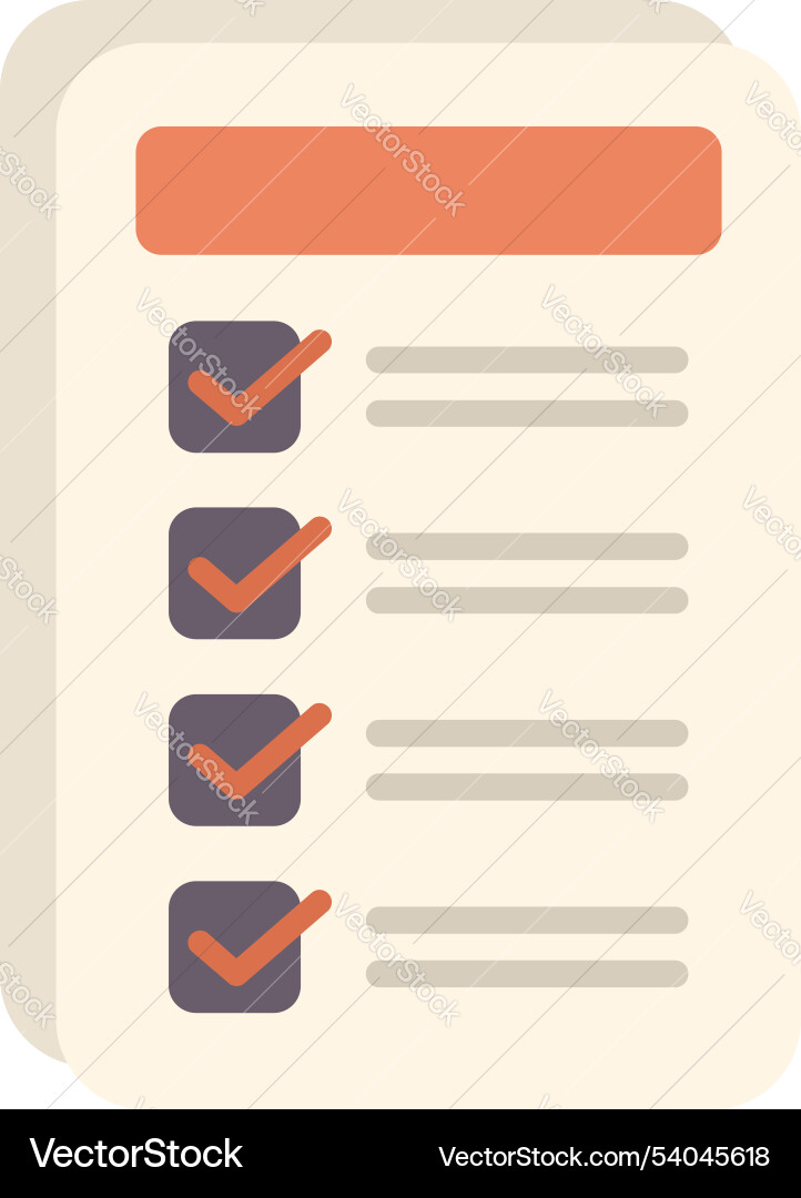 Checklist with check marks showing tasks done Checklist with check marks showing tasks done vector image