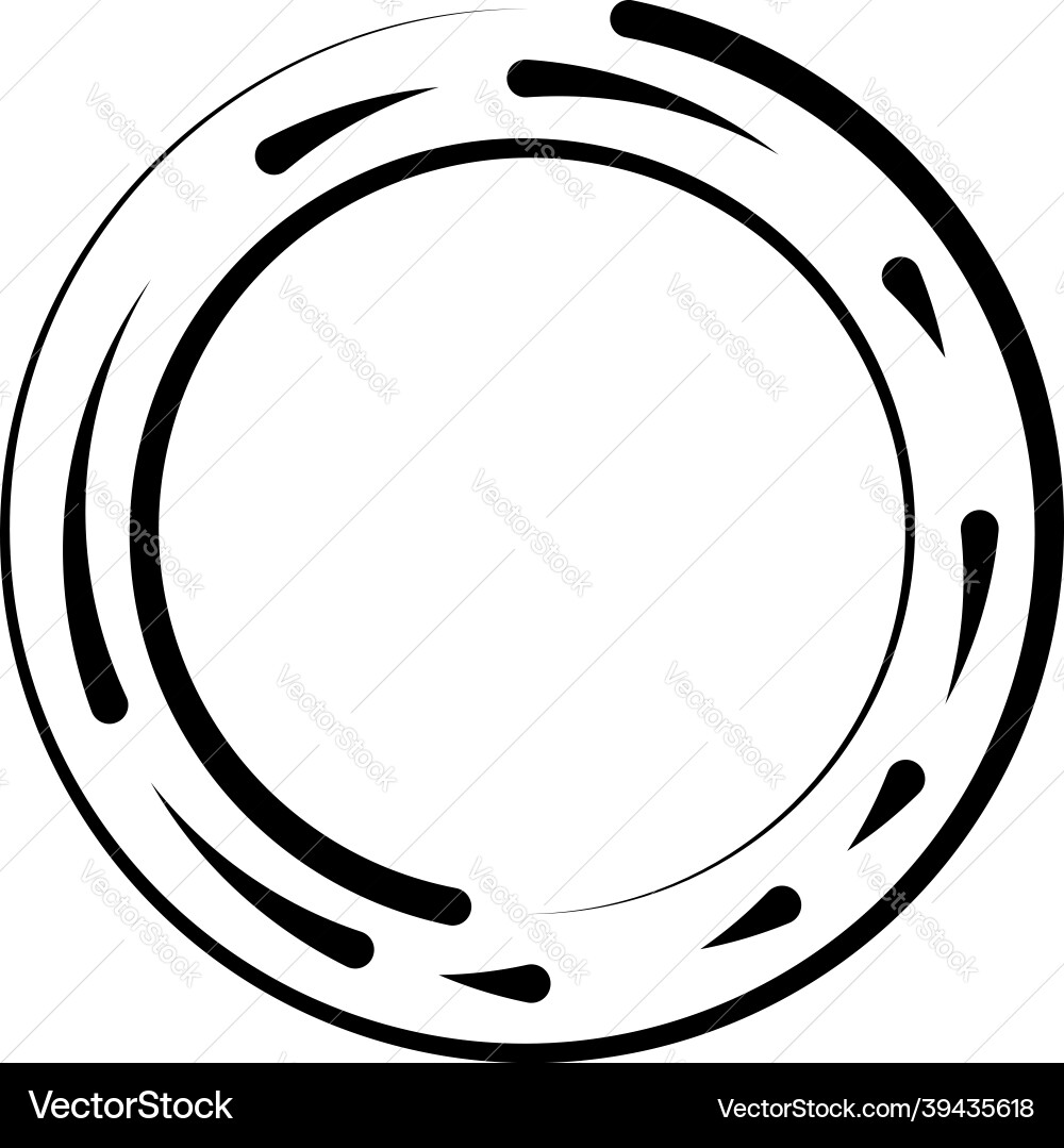 Circular concentric segmented circles rings Circular concentric segmented circles rings Vector Image