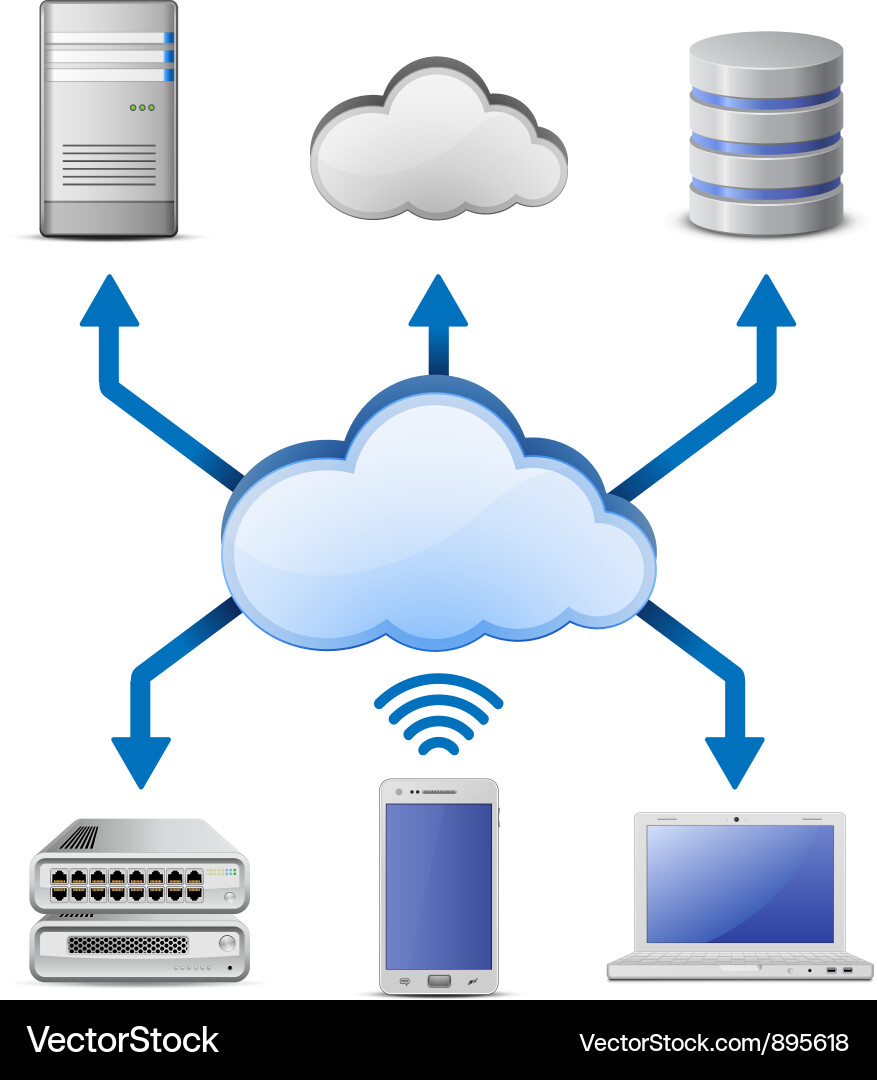 Cloud Network Architecture vector image