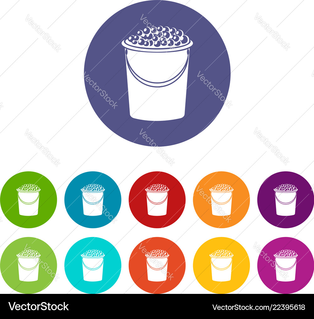 Foam in bucket icon simple style Vector Image
