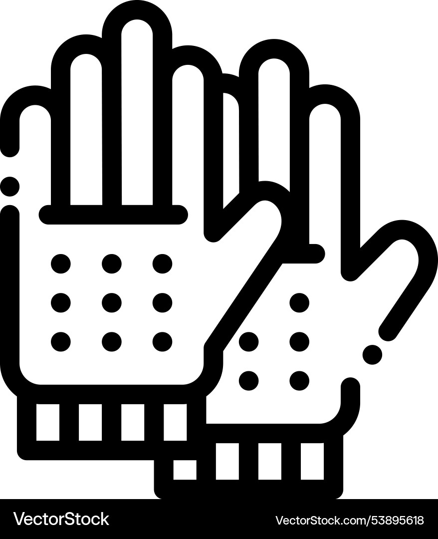 Gloves icon thin linear style design isolated Gloves icon thin linear style design isolated vector image