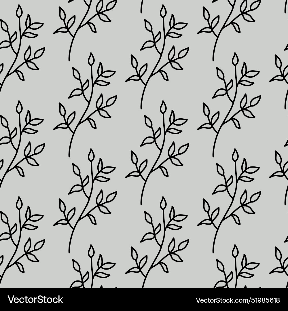 Minimalistic botanical seamless pattern Minimalistic botanical seamless pattern vector image