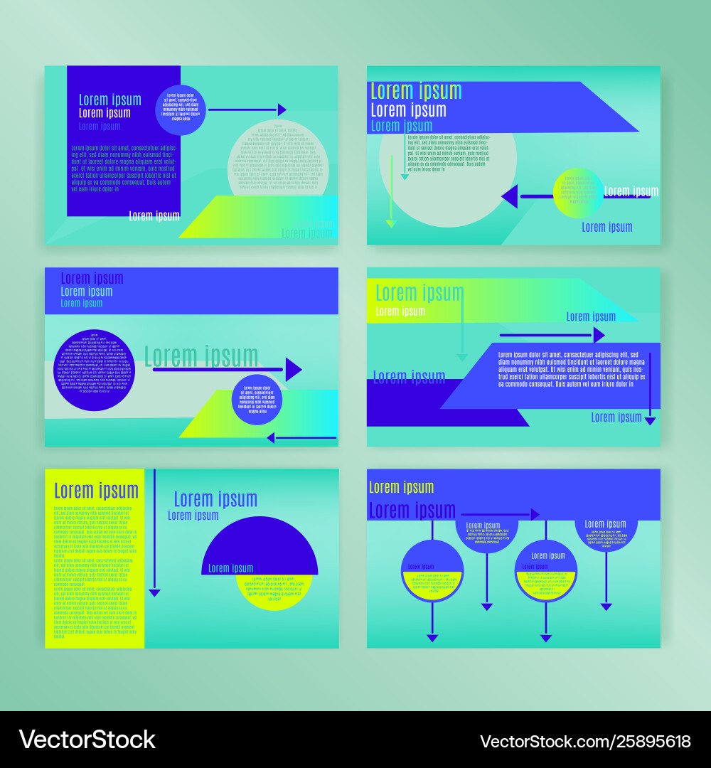 Powerpoint slides presentation templates set can Powerpoint slides presentation templates set can Vector Image