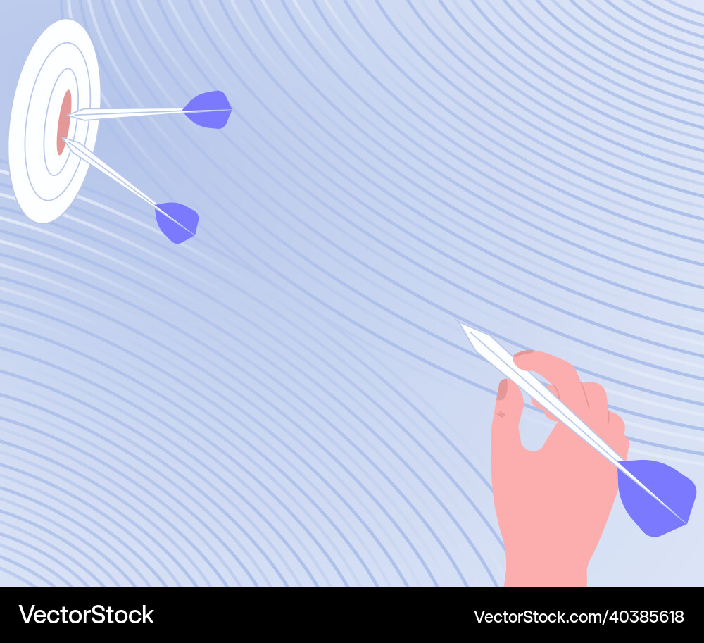 Presenting message hitting target concept Presenting message hitting target concept Vector Image