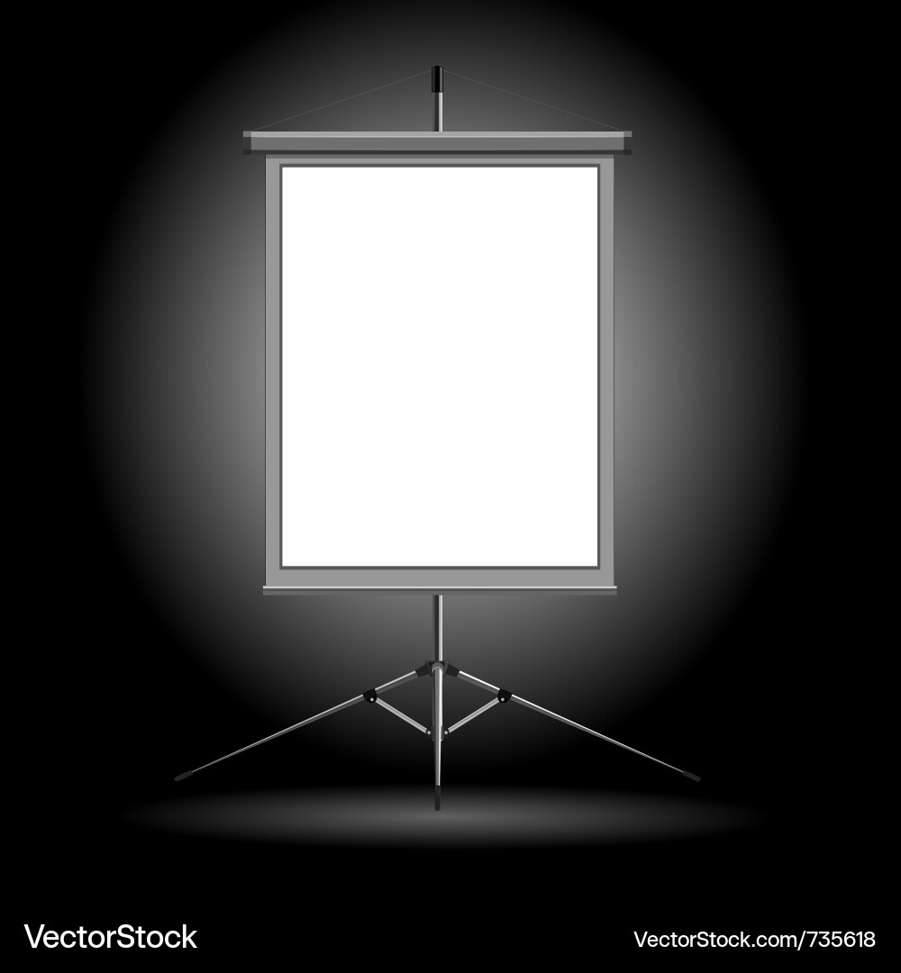 Projection Stand on Dark Background Vector Image