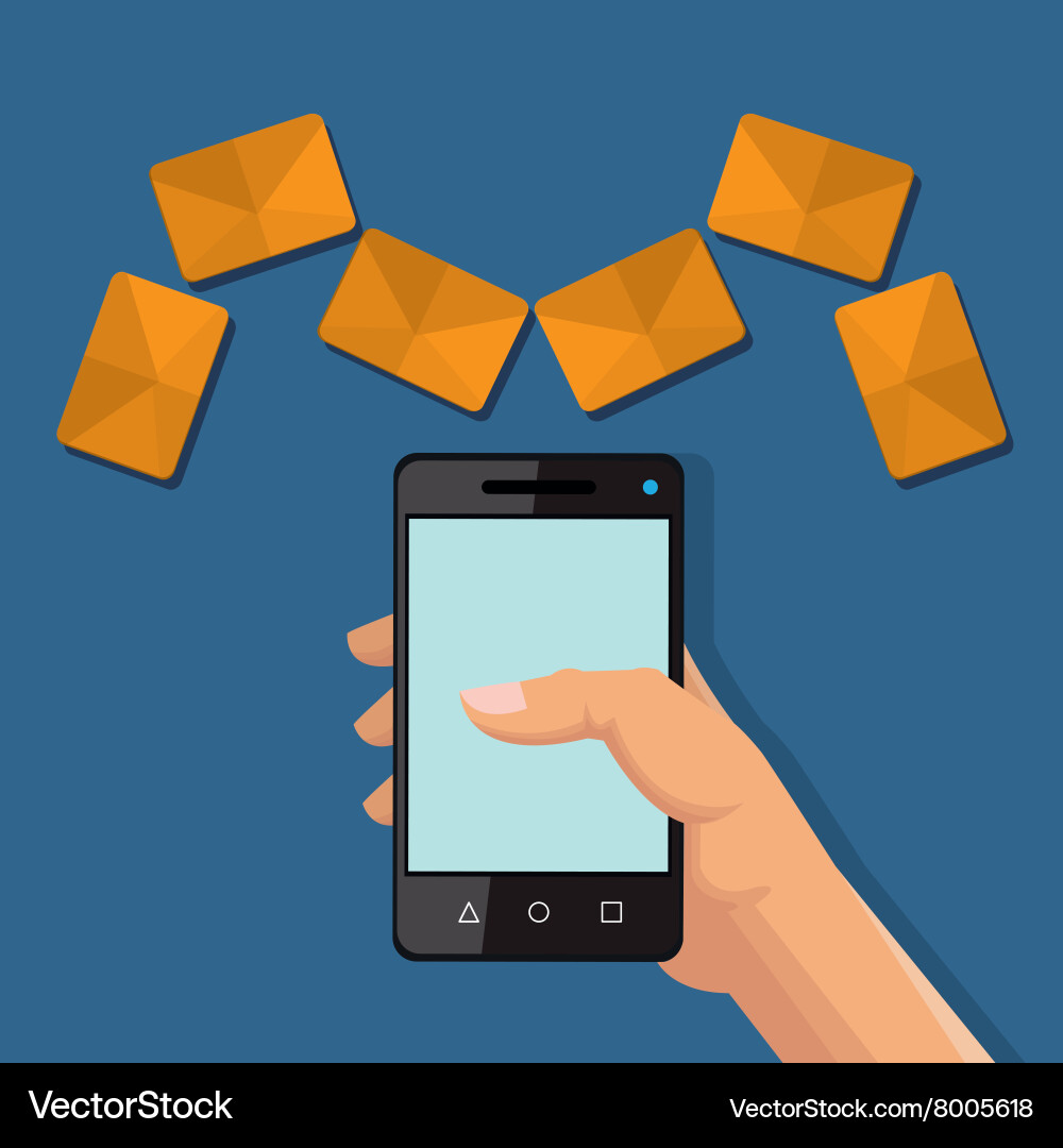 Smartphone Messaging Vektorbild